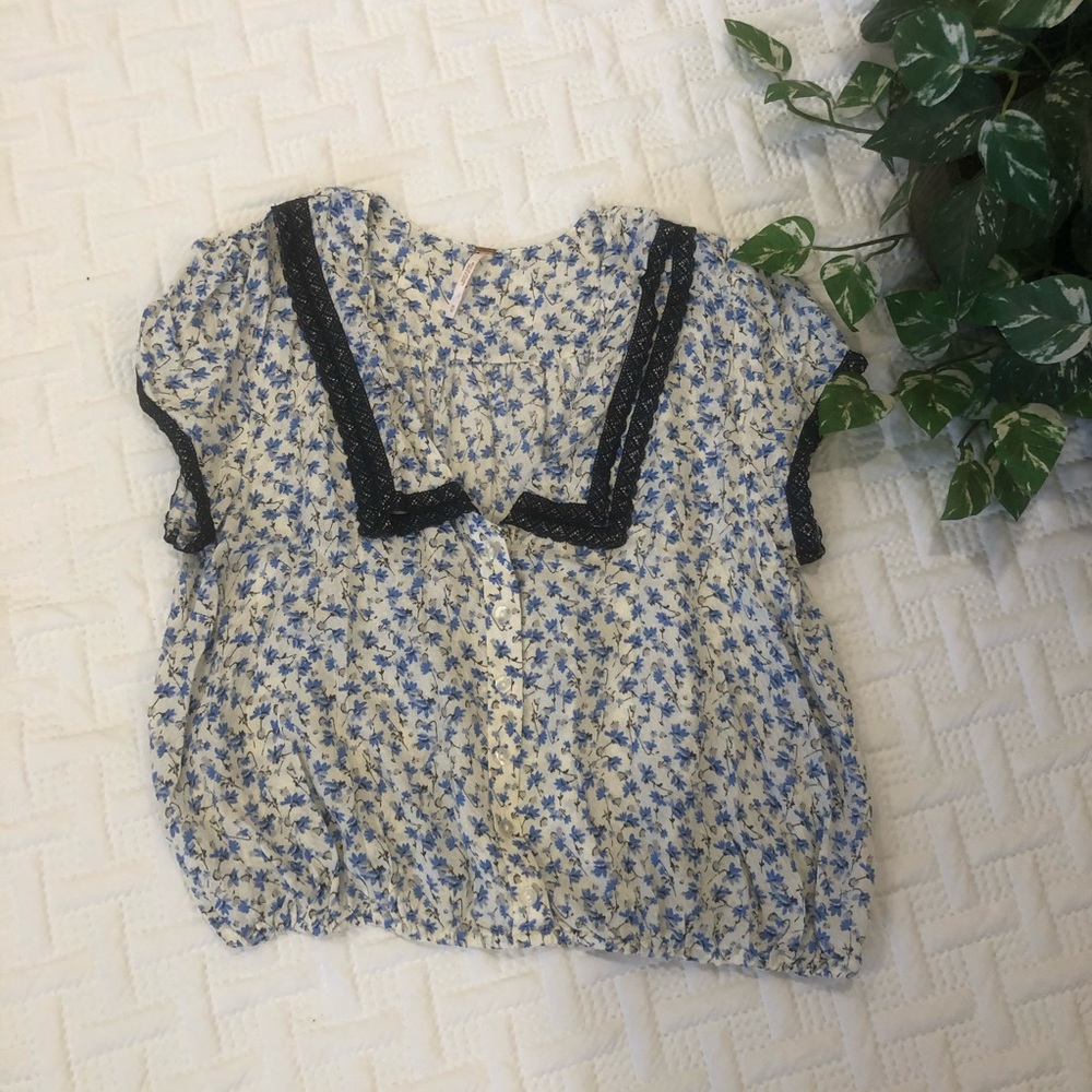 LAST CHANCE Free People Floral Blouse - M